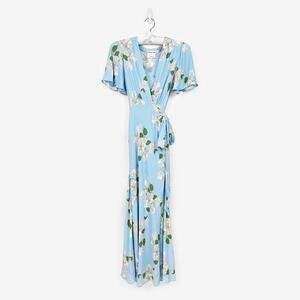Privacy Please Plaza Maxi Dress Size S Gramont Blue Floral Boho Cottage Girlcore